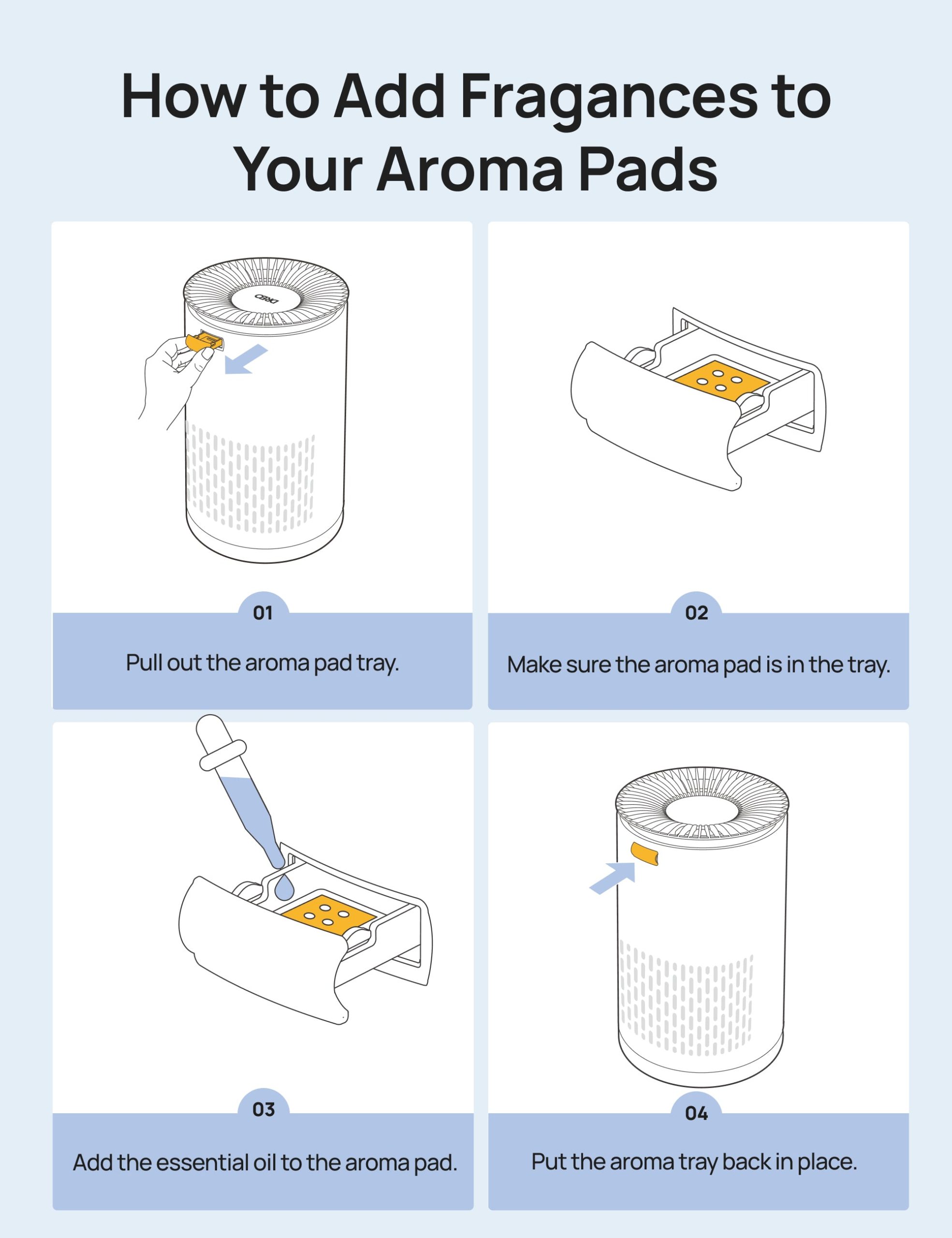 Air Purifier Aroma Pad For 338/338S Black/White - Image 4